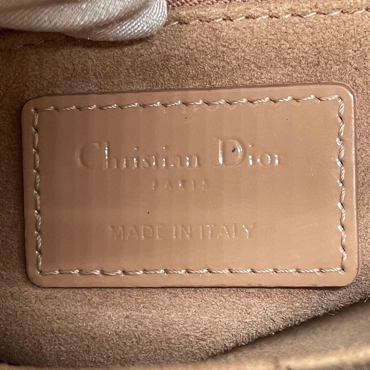 Lady Dior Small Nude Beige Patent Leather with Strap 3