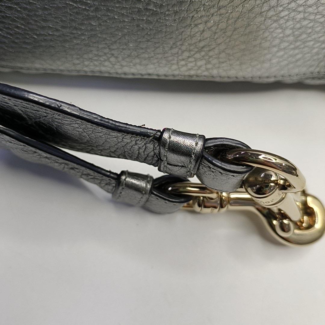 Lady Dior Small Supple Calfskin Leather Metallic Grey Cannage Handbag with Strap For Sale 10