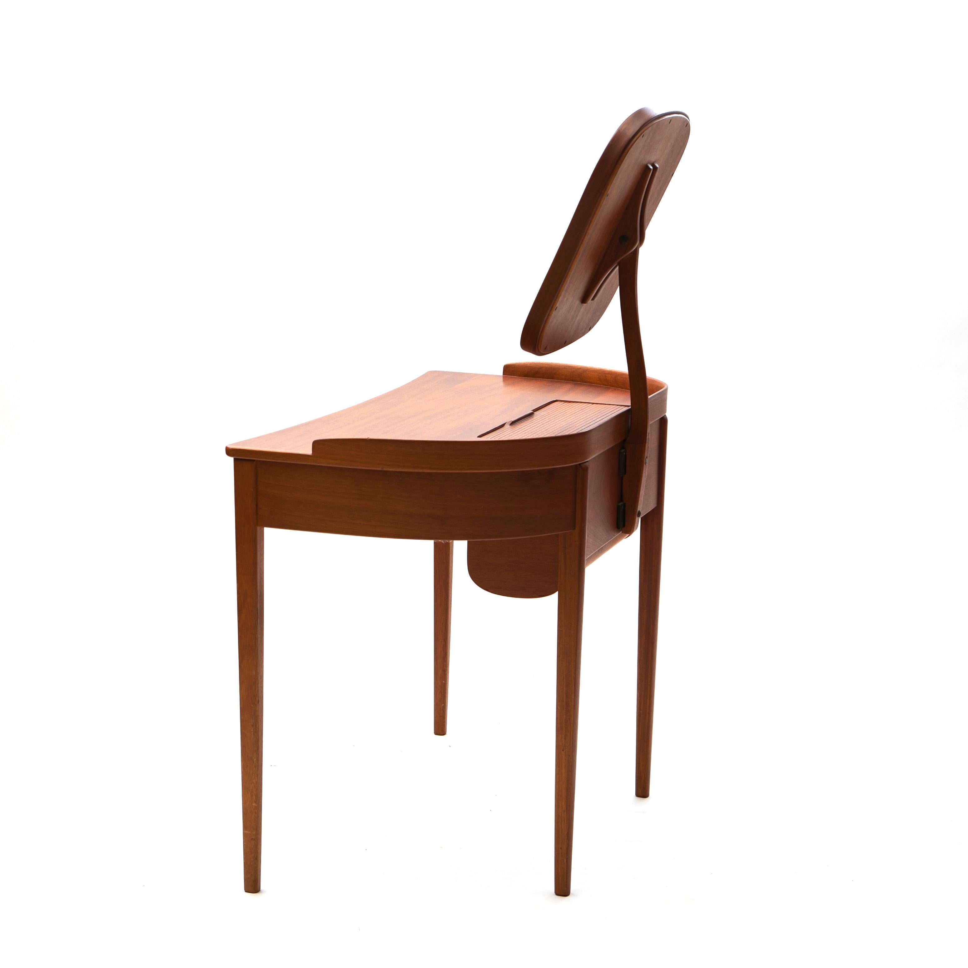 Danish Lady Dressing Table / Vanity, Model 'Birgitta', and Chair by Carl Malmsten