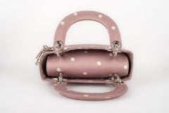 Lady Drio Mini Bag Made of Mauve Silk with White Dots, 1997