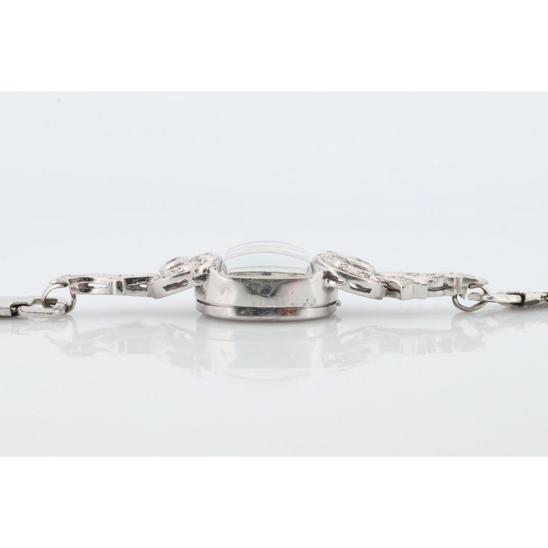 Lady Elgin Uhr. Lord Elgin Handgefertigte Damenarmbanduhr aus Platin und Diamanten. 1