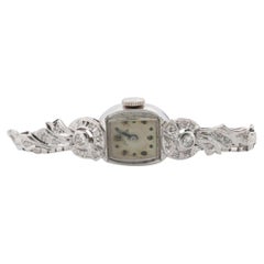 Lady Elgin Uhr. Lord Elgin Handgefertigte Damenarmbanduhr aus Platin und Diamanten.
