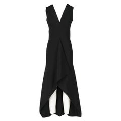 Lady Florence Vintage black sleeveless long asymmetrical 60s dress