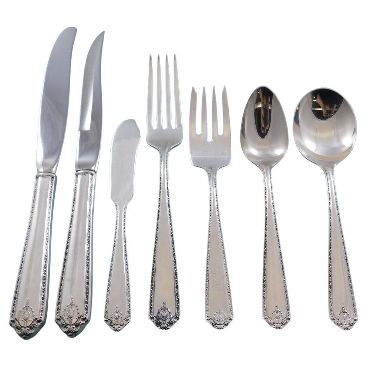 Lady Hilton by Westmorland Sterling Silver Flatware Set for 12 Service 90 Pieces For Sale