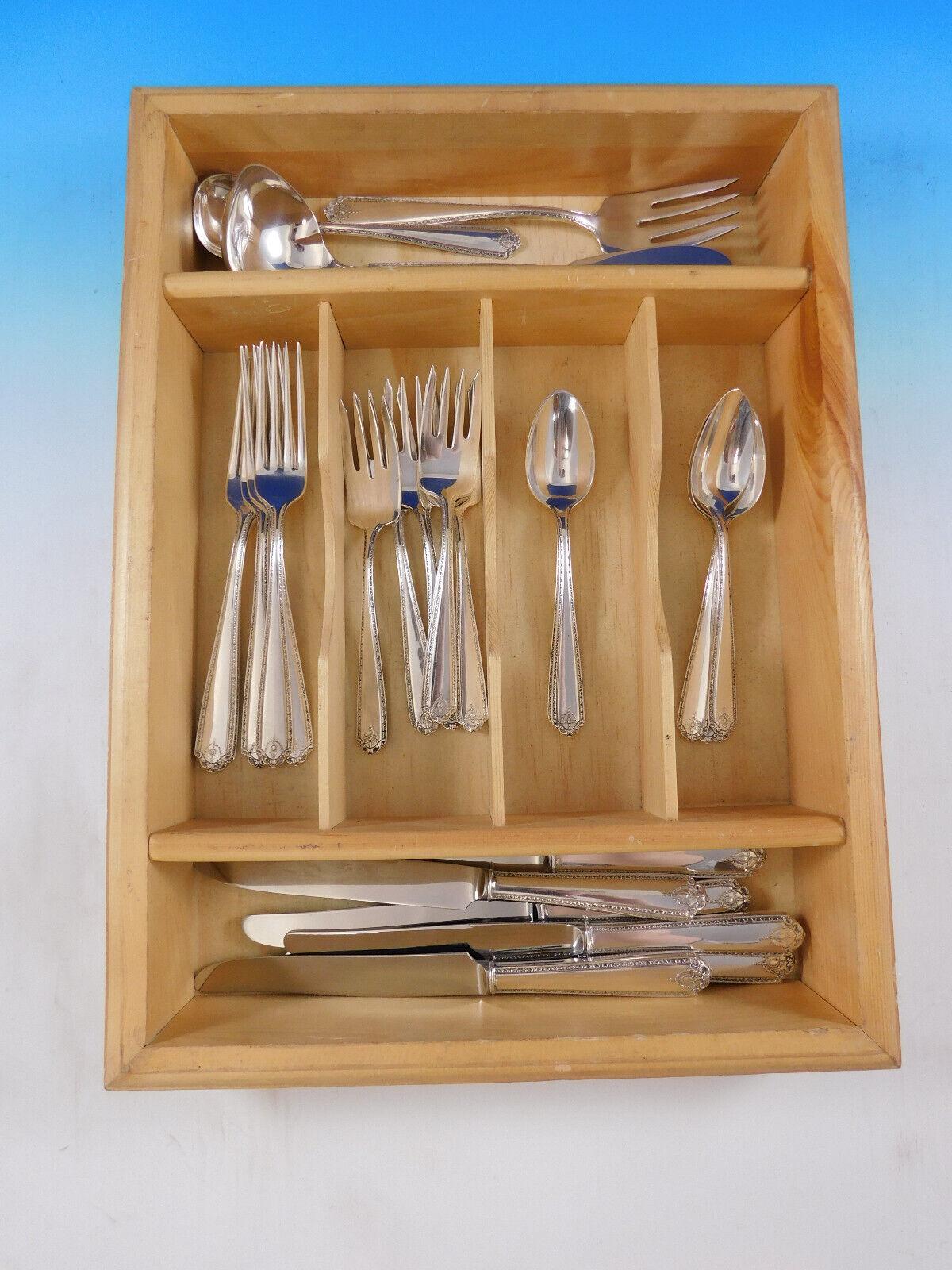 Lady Hilton by Westmorland sterling silver flatware set, 28 pieces. Great starter set! This set includes:

6 knives, 8 3/4