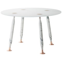 Lady Hio Circular Glass Table, by Philippe Starck & Sergio Schito, Glas Italia