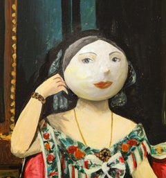 "Lady in Floral Dress"