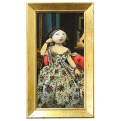 "Lady in Floral Dress"