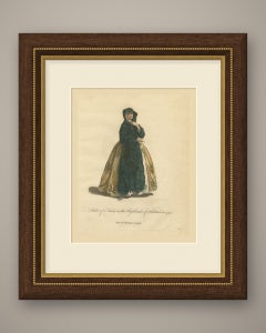 Lady in the Highlands of Scotland in 1745, Tartan Plaid, Jefferys Plate, 1757