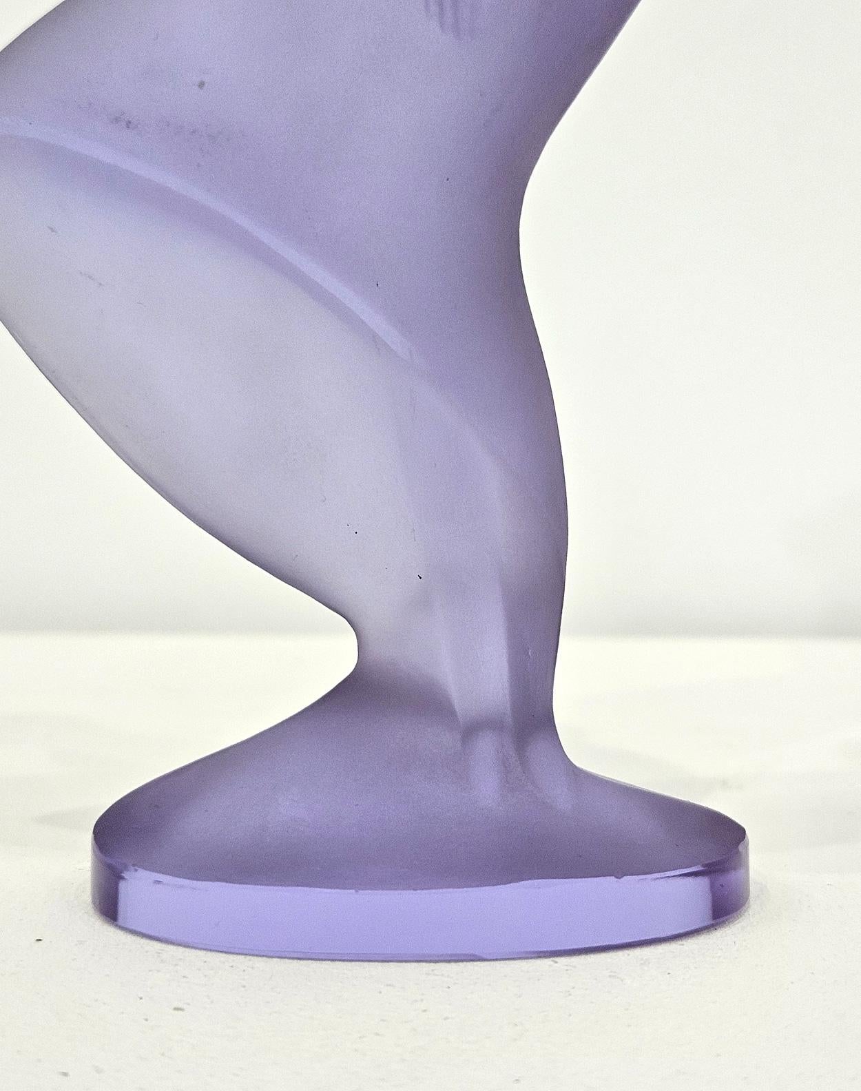 Mid-20th Century ‘Lady In The Wind’ Art Deco Bohemian Glass Sculpture by Curt Schlevogt, c. 1937