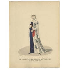 Kellnerin der Dauphine von Auvergne, 1370 - Handkolorierter Druck, 1900