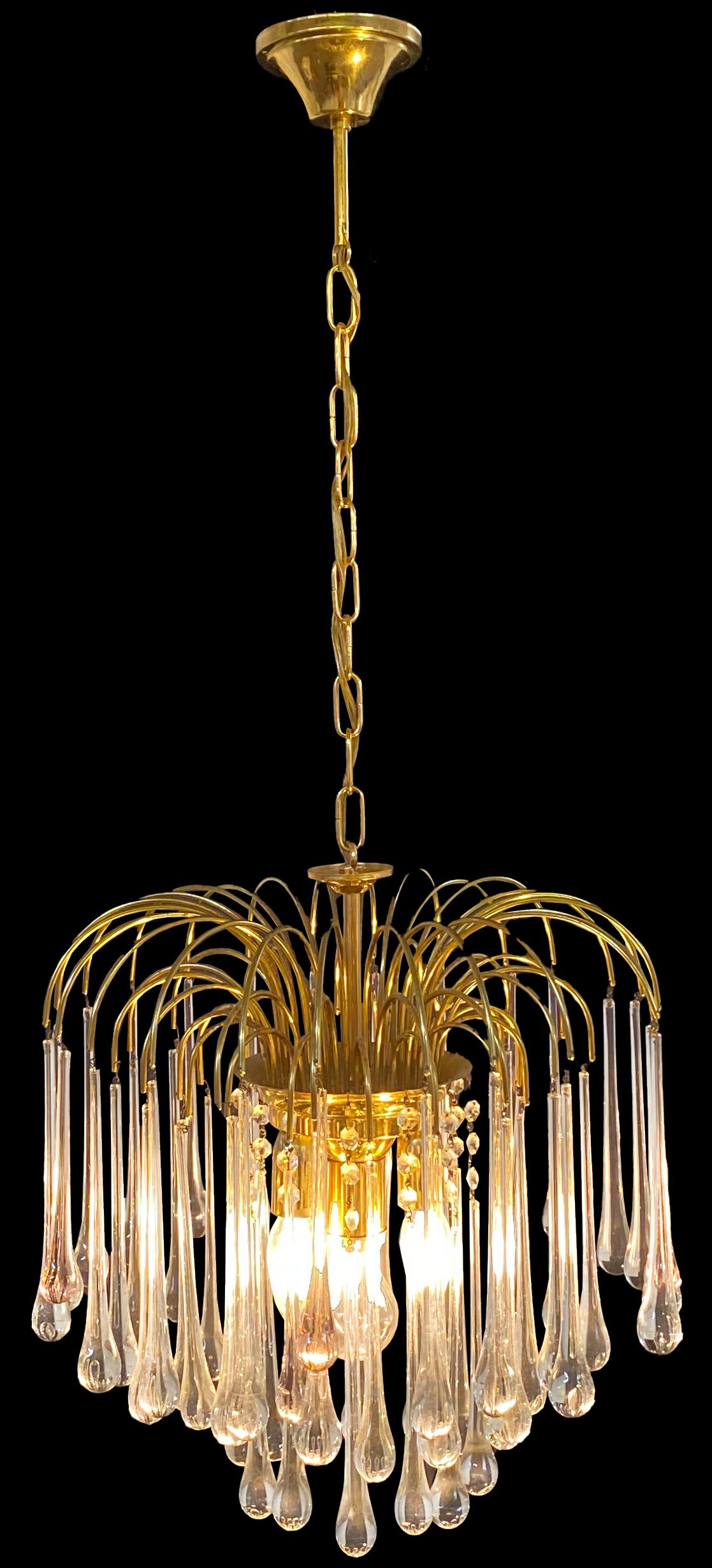 Lady Isabelle Murano Chandelier, 68 Precious White and Pink Drops, 1980s 3