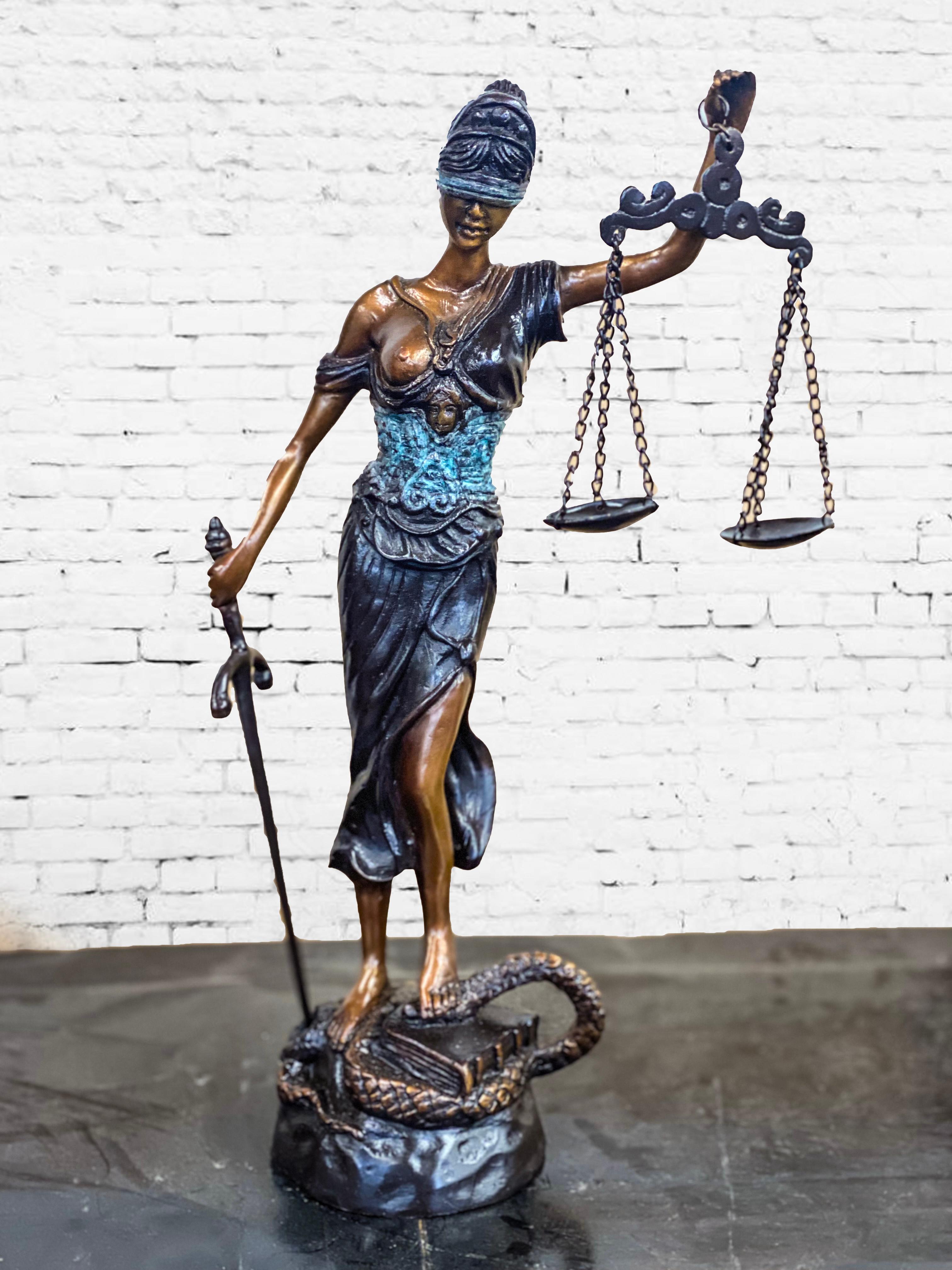 A Randolph Rose Lady Justice statue is a personification of the moral force in judicial systems. It originated from the Ancient Roman Art known as Lustitia or Justitia who is equivalent to the Greek Goddess Dice. Lady Justice is a beautiful bronze