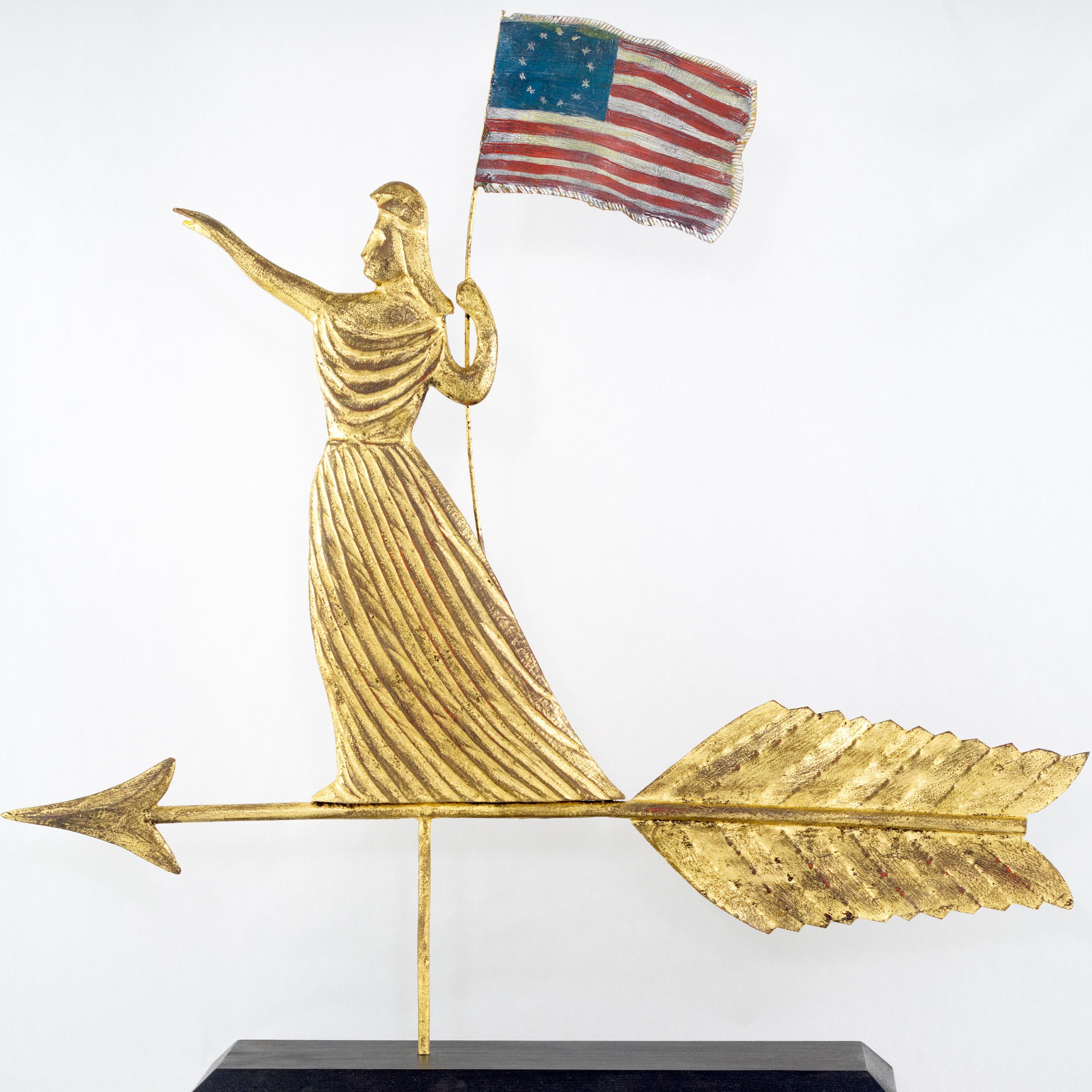 Folk Art Lady Liberty Weathervane