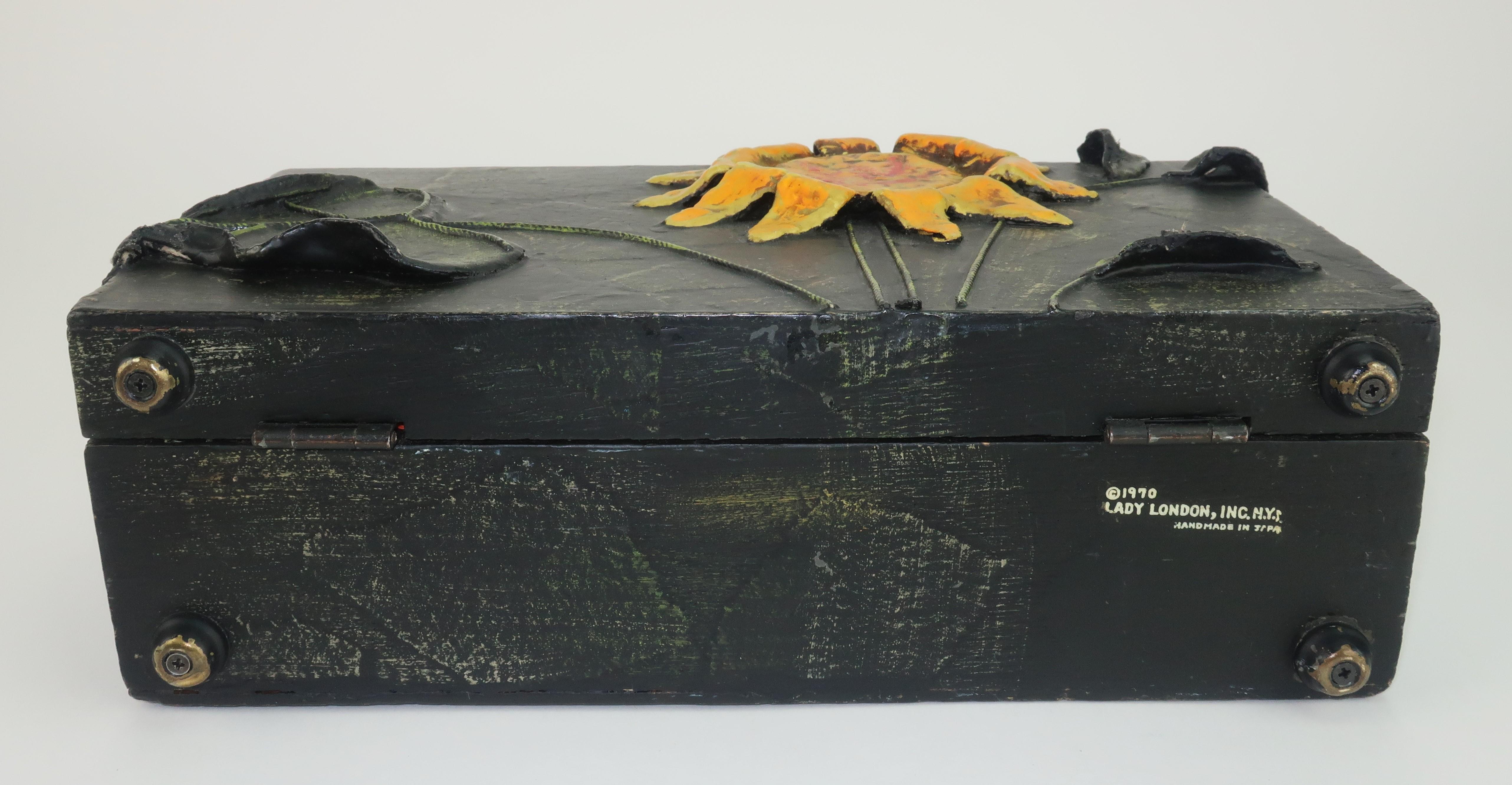 Lady London Papier Mache Sunflower Box Handbag, 1970 5