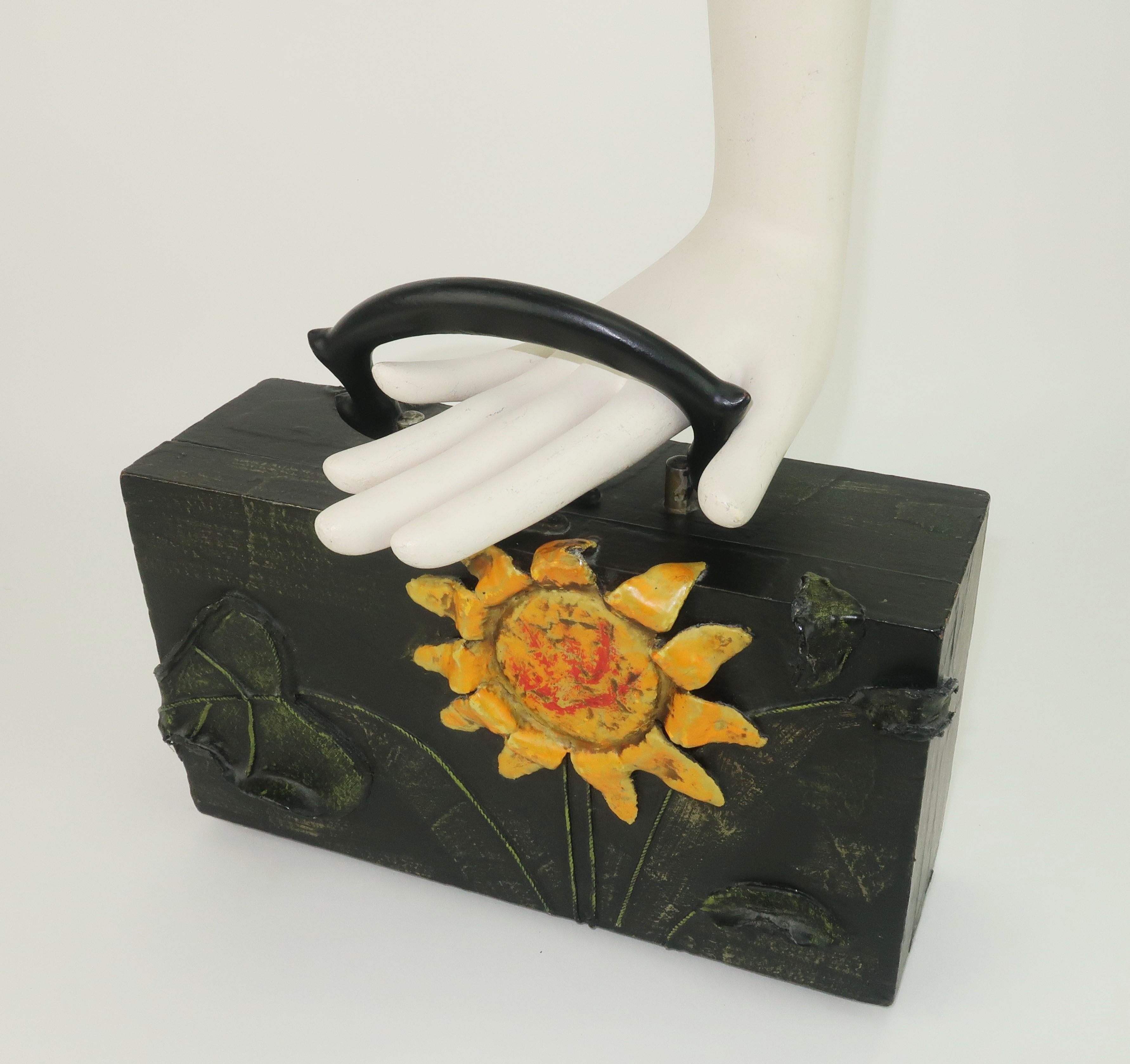 Lady London Papier Mache Sunflower Box Handbag, 1970 6