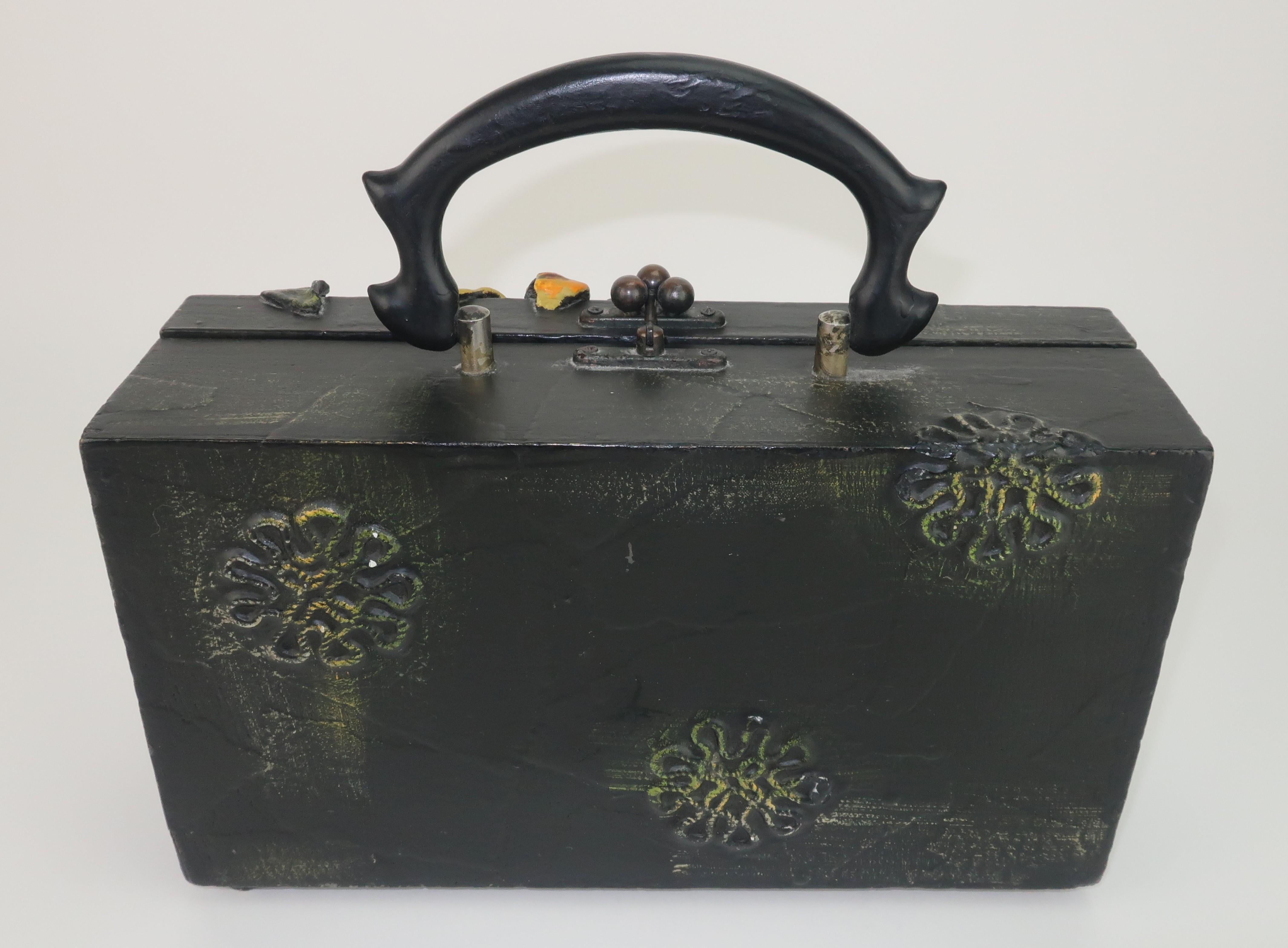 Lady London Papier Mache Sunflower Box Handbag, 1970 1