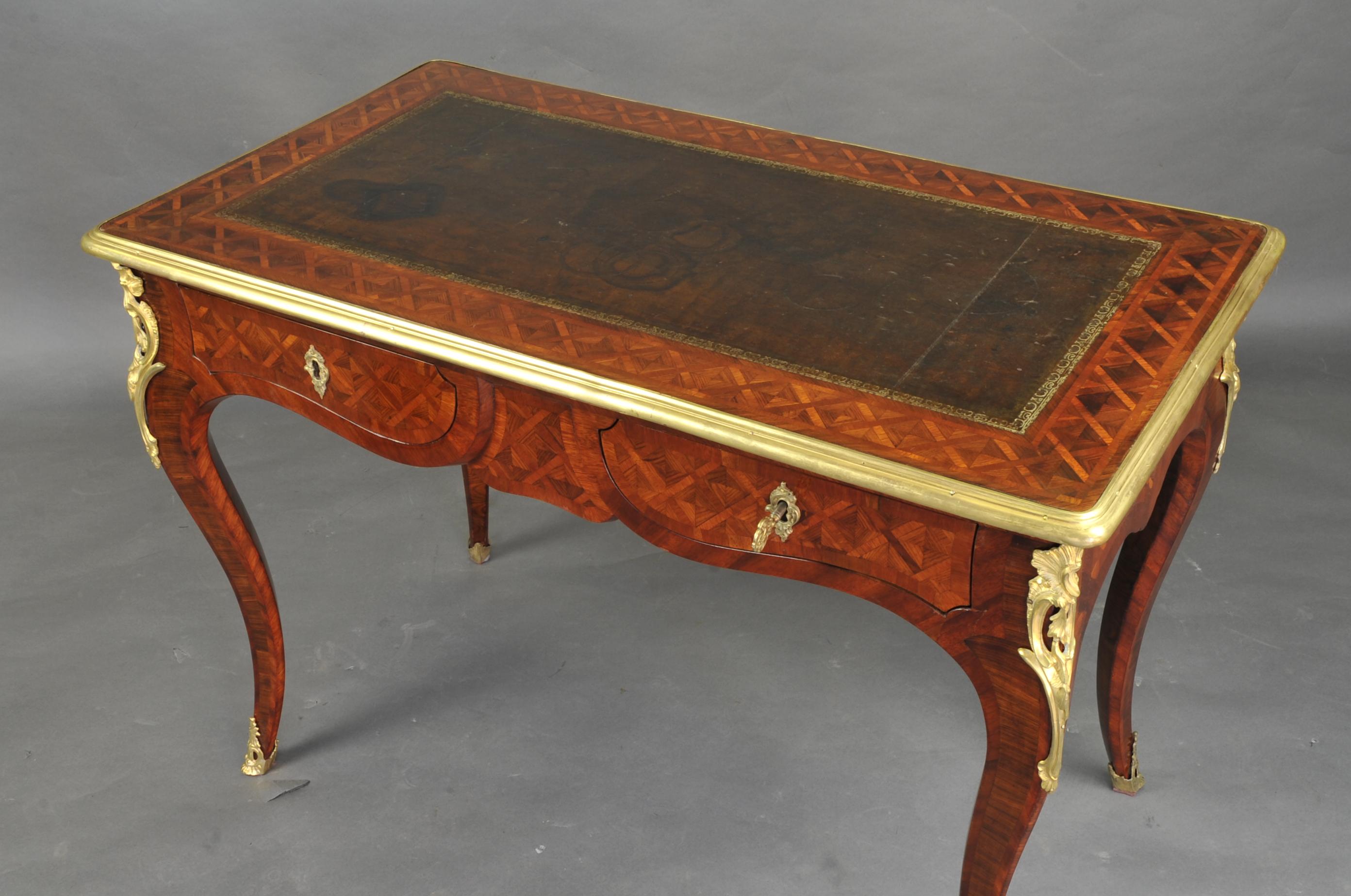 French Lady Louis XV Desk in Violet Wood Marquetry