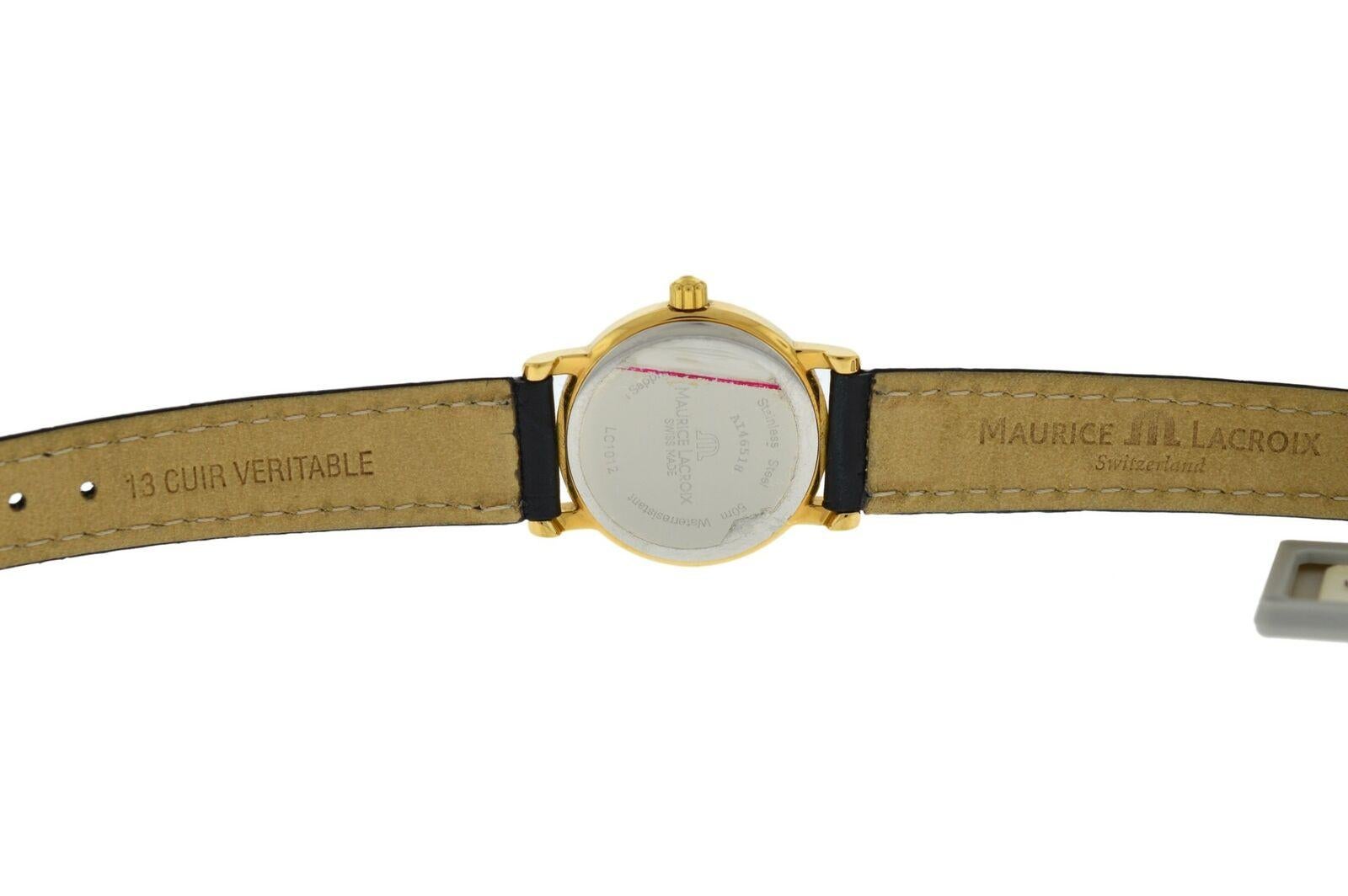 Women's or Men's Lady Maurice Lacroix Les Classiques LC1012-YP011-710 Gold Quartz Watch