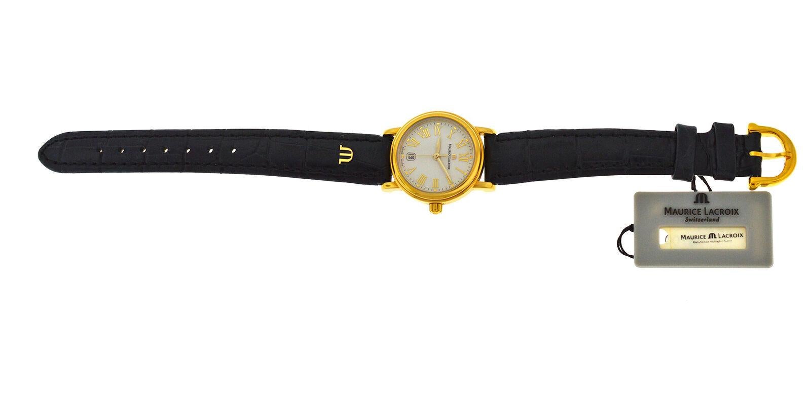Lady Maurice Lacroix Les Classiques LC1012-YP011-710 Gold Quartz Watch 1