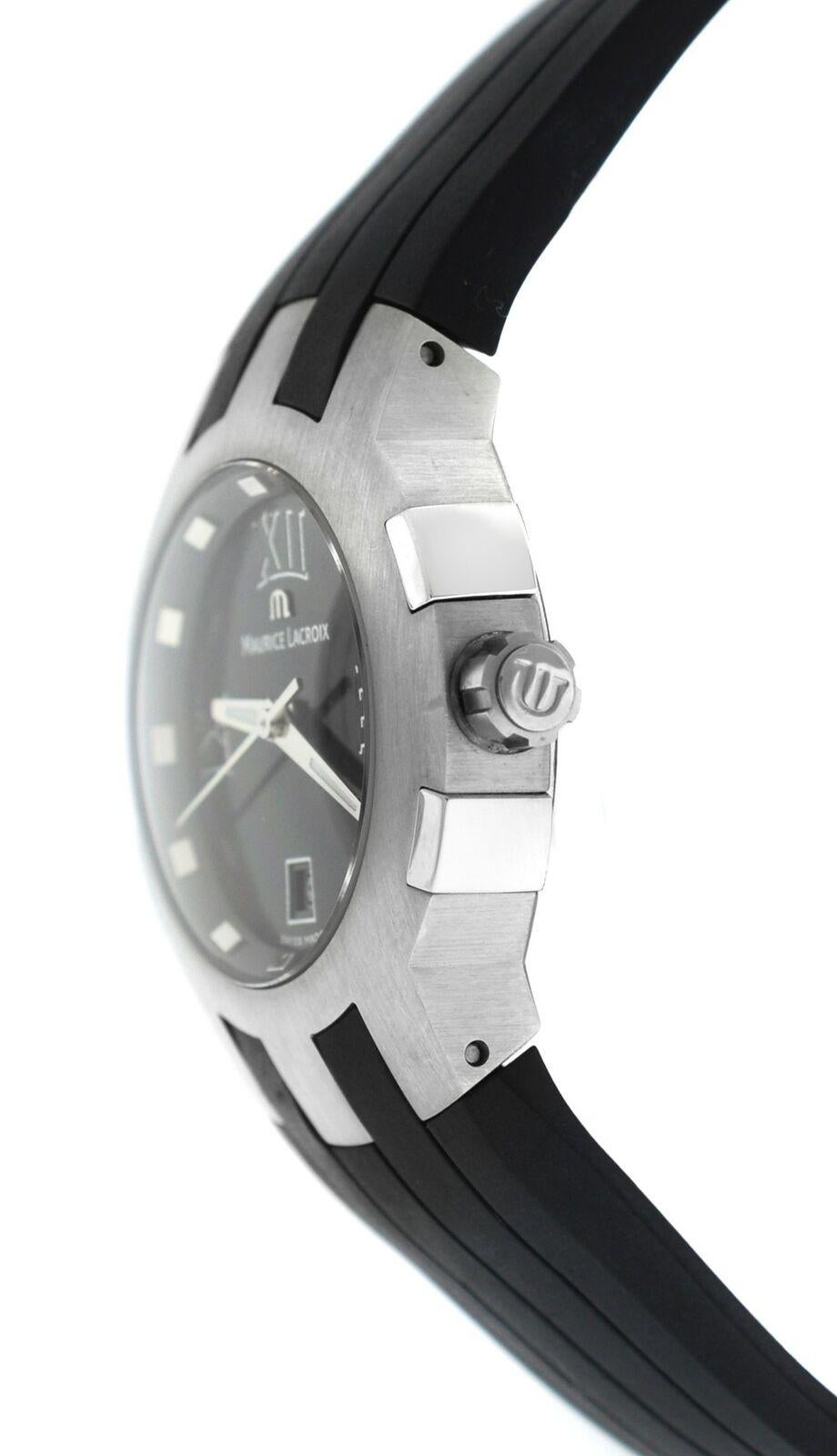 Lady Maurice Lacroix Milestone MS1013-SS001-310 Steel Quartz Watch In New Condition For Sale In New York, NY