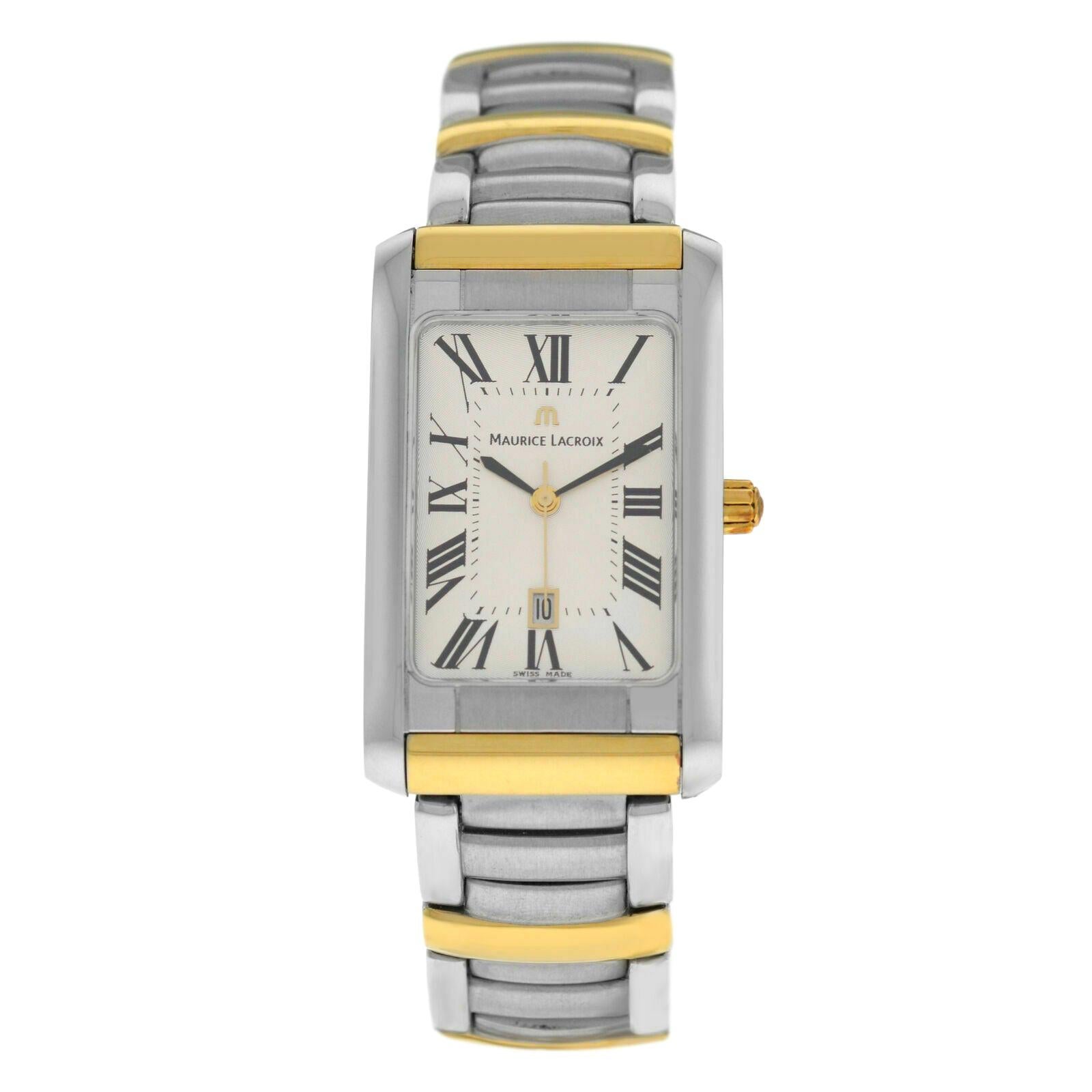 Lady Maurice Lacroix Miros MI2026-SY023-110 Steel Gold Quartz Watch For Sale