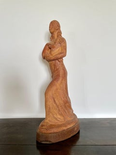 Mother and Child - 20th Century British terracotta figure by Lady Muriel Wheeler