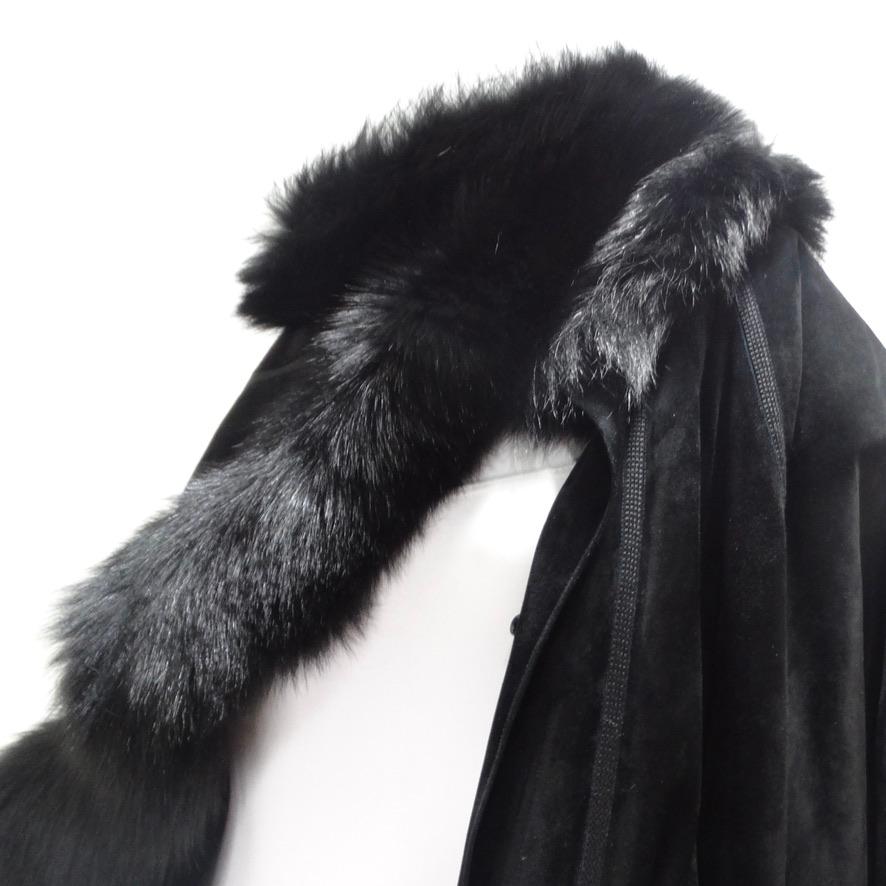 Lady Napoleon Black Fur Poncho Jacket For Sale 7
