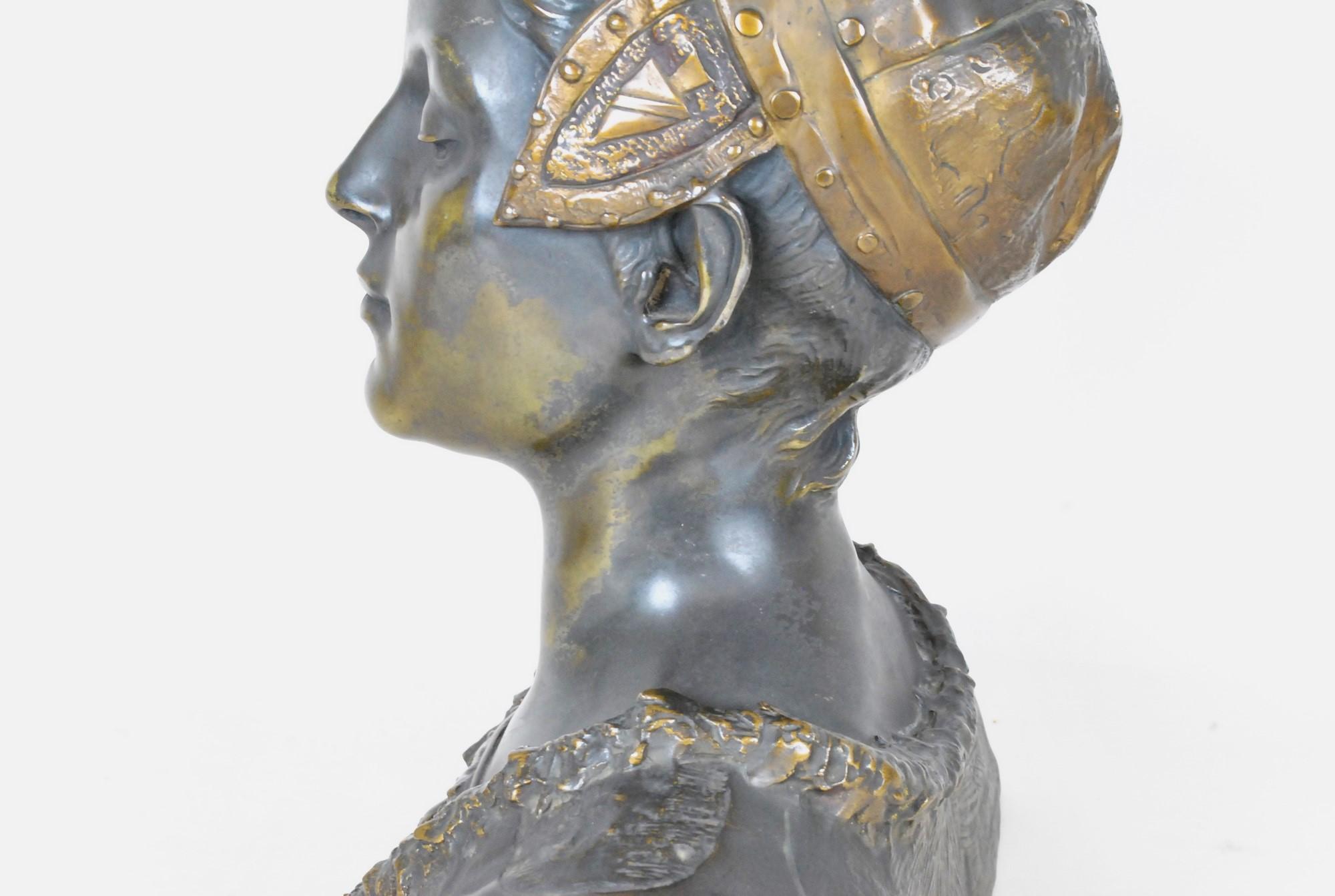 Lady of Florence, Bronze Bust, Signed Grange-Colombo, Late 19th Century 5