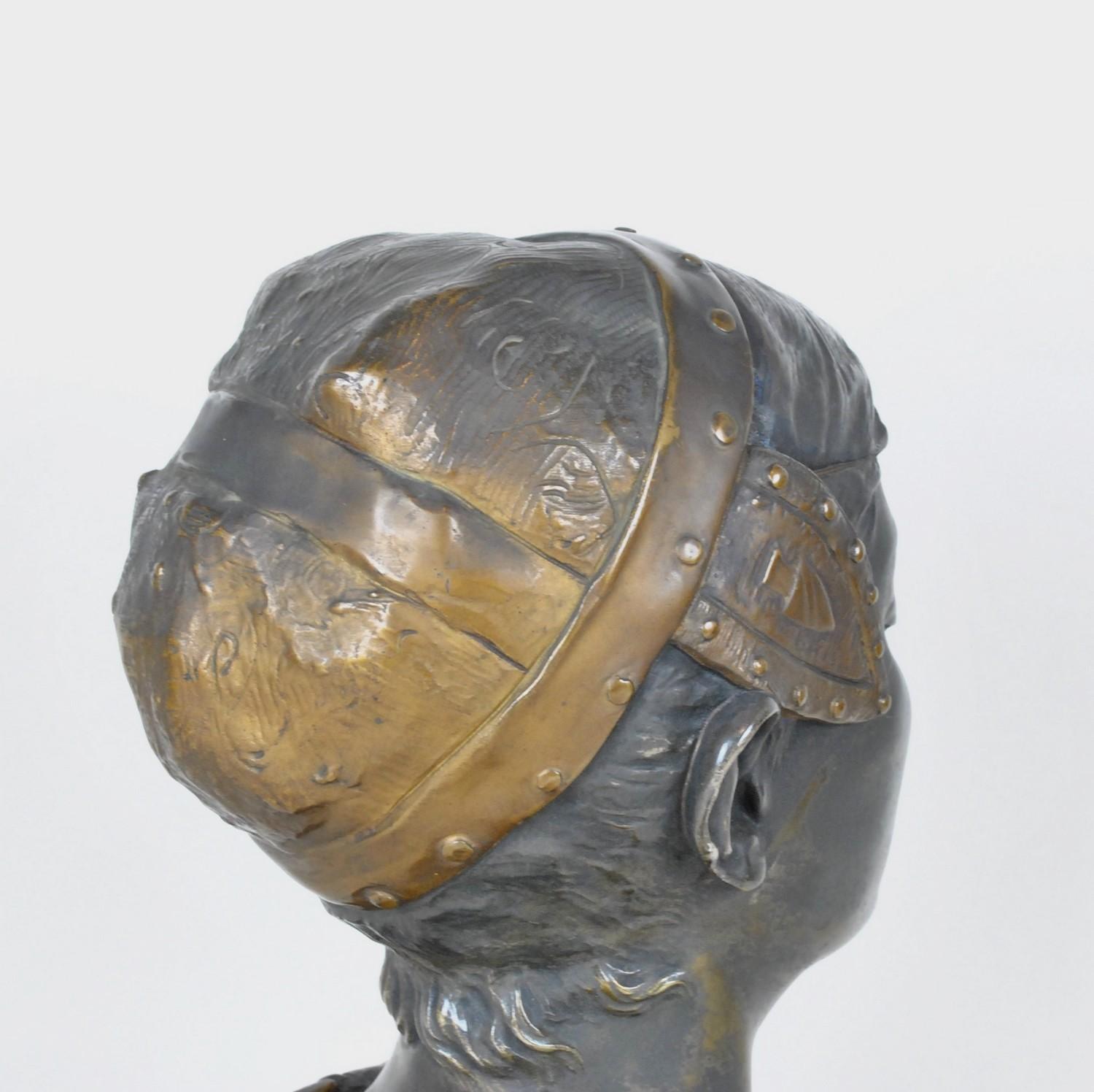 Lady of Florence, Bronze Bust, Signed Grange-Colombo, Late 19th Century 9