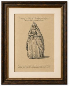 Lady of Quality of Cologne, Germany – Antique Costume Engraving, c.1795