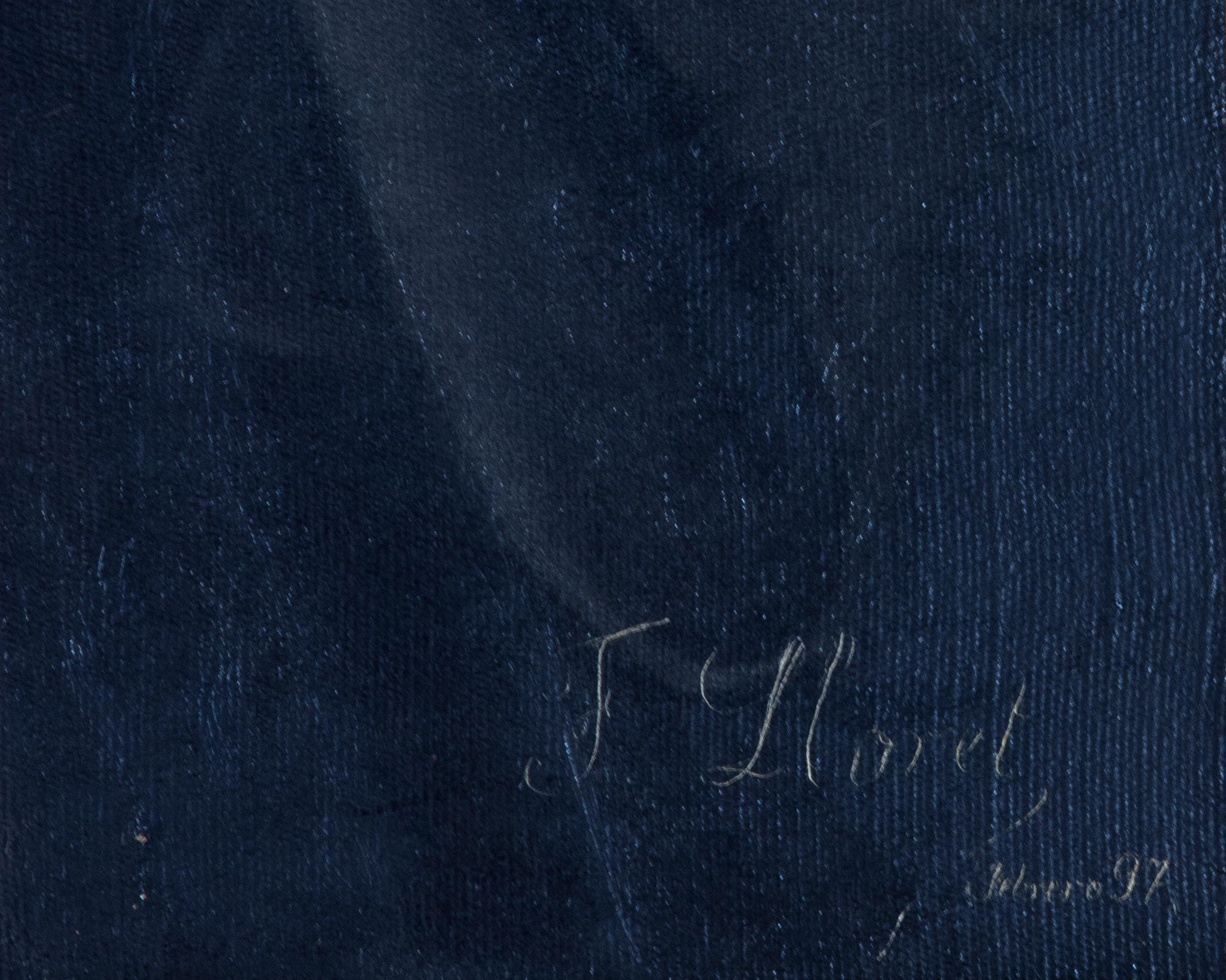 Espagnol Madame. Huile sur toile. Signé (F. Lloret.) et daté (février 97) en vente