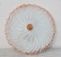 Lady Pink Italian Murano Glass Ceiling Fixture, Murano, 1970