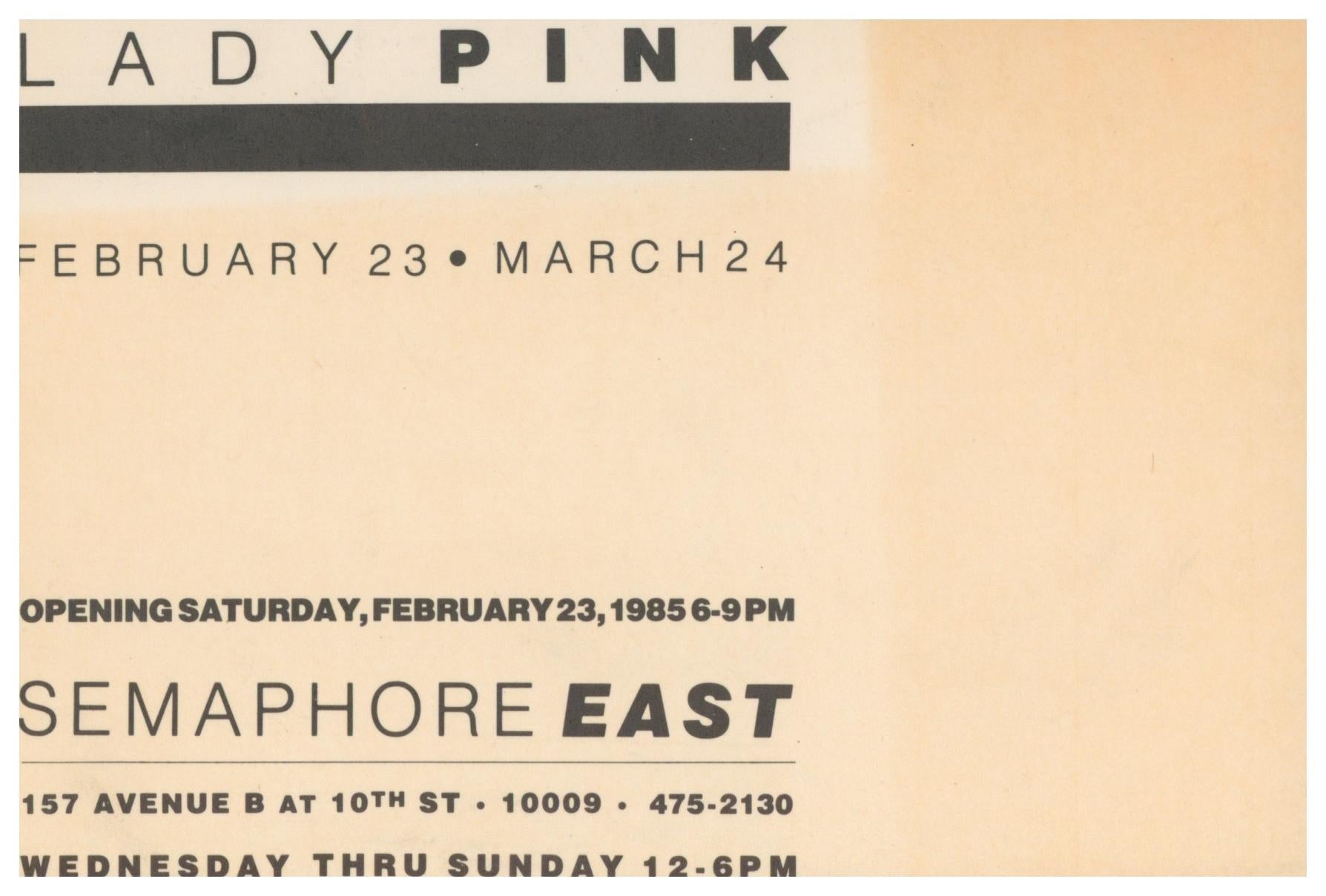 Lady Pink 1985 announcement 1