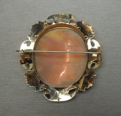 Lady Profile Massive Cameo Brooch