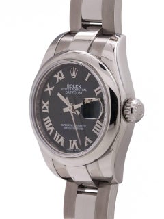 Rolex Ladies Stainless Steel Datejust Self Winding Wristwatch Ref 179160