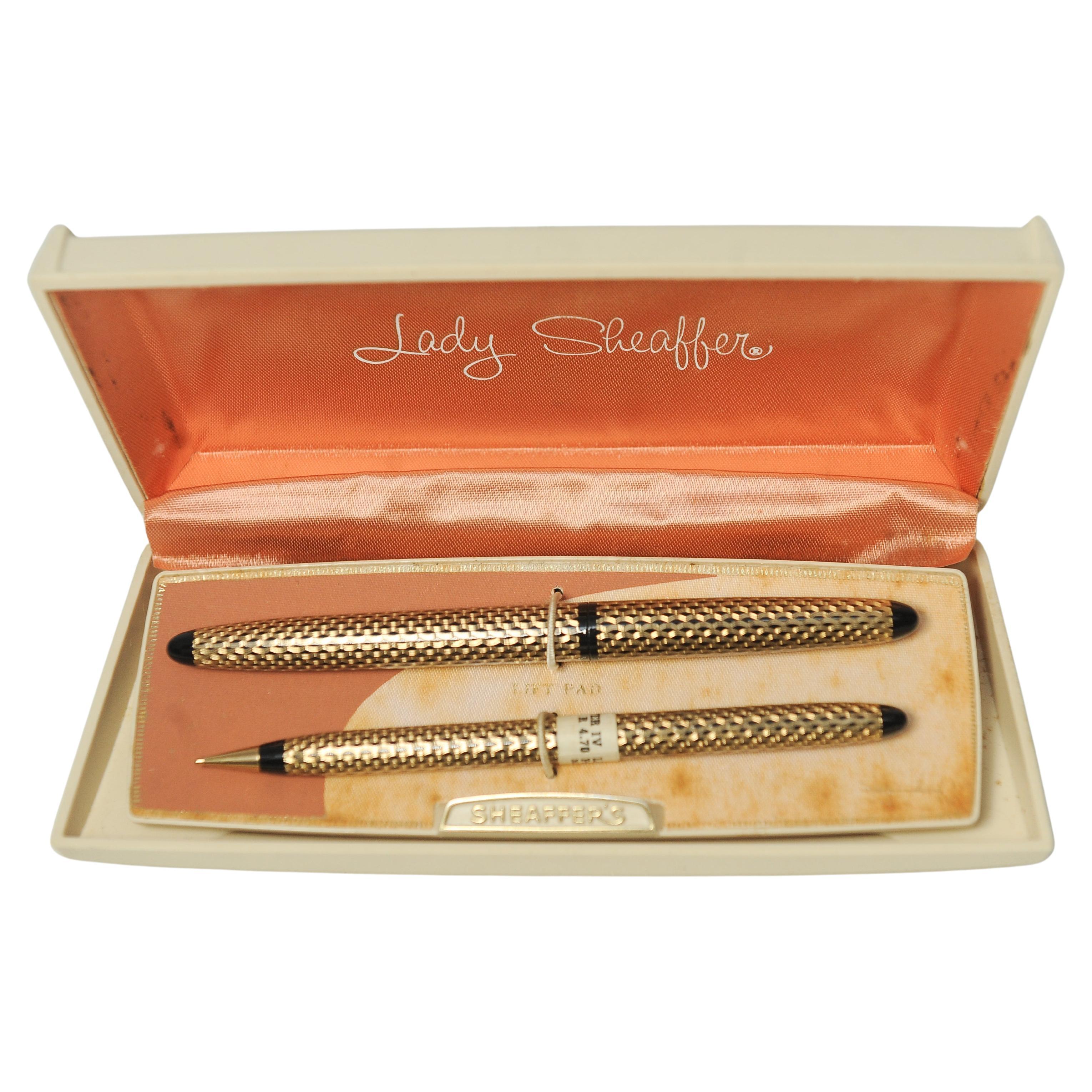 Lady Schaeffer Brunnenstift mit 14k Nib & Mechanischer Bleistift in Karton Set (amerikanisch) im Angebot