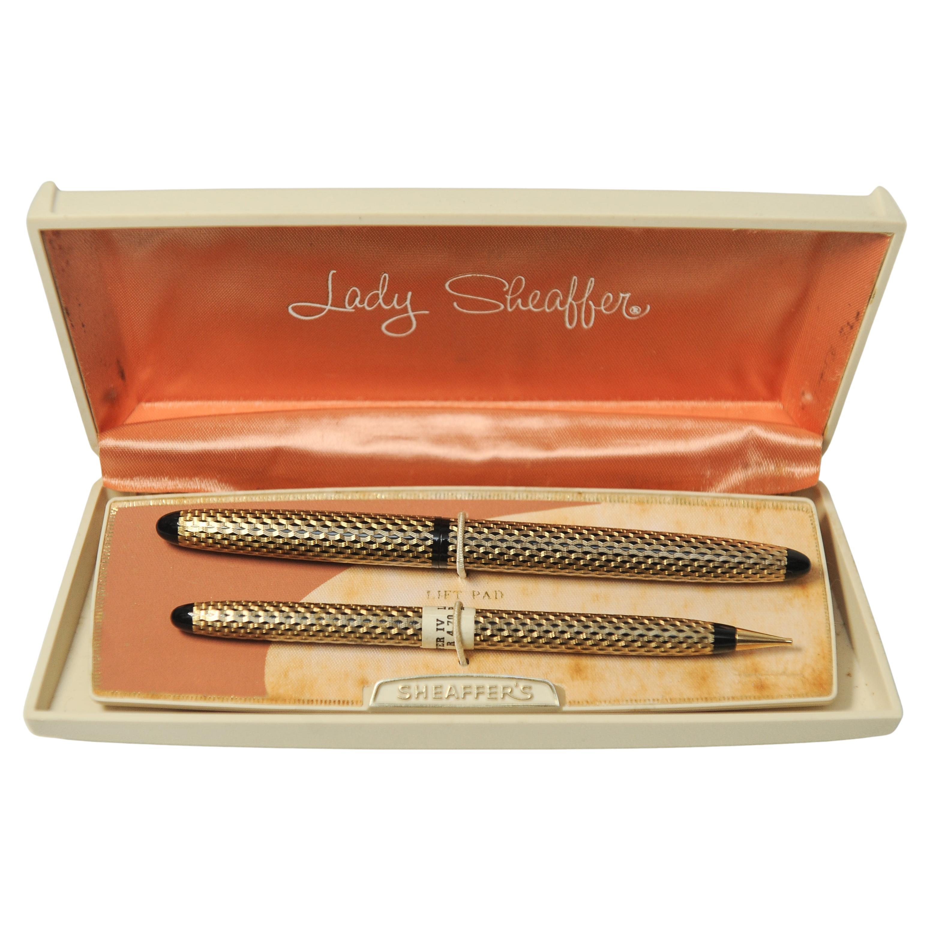Lady Schaeffer Fountain Pen With 14k Nib & Mechanical Pencil Boxed Set