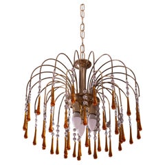 Lady Sophie, Amber Drops Chandelier, 1980s