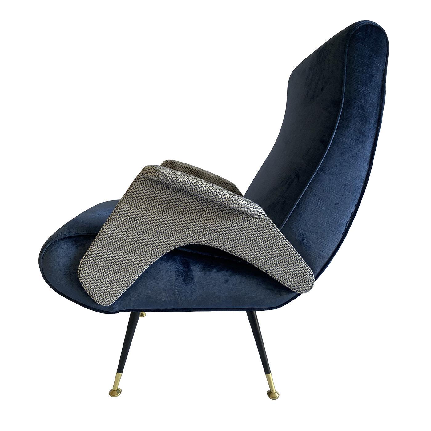 Italian Lady Sorrento Blue Armchair  For Sale