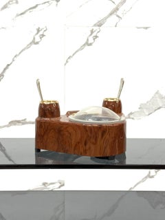 Sucrier Lady Sugar en bois d'ébène Design 1970's Modern.