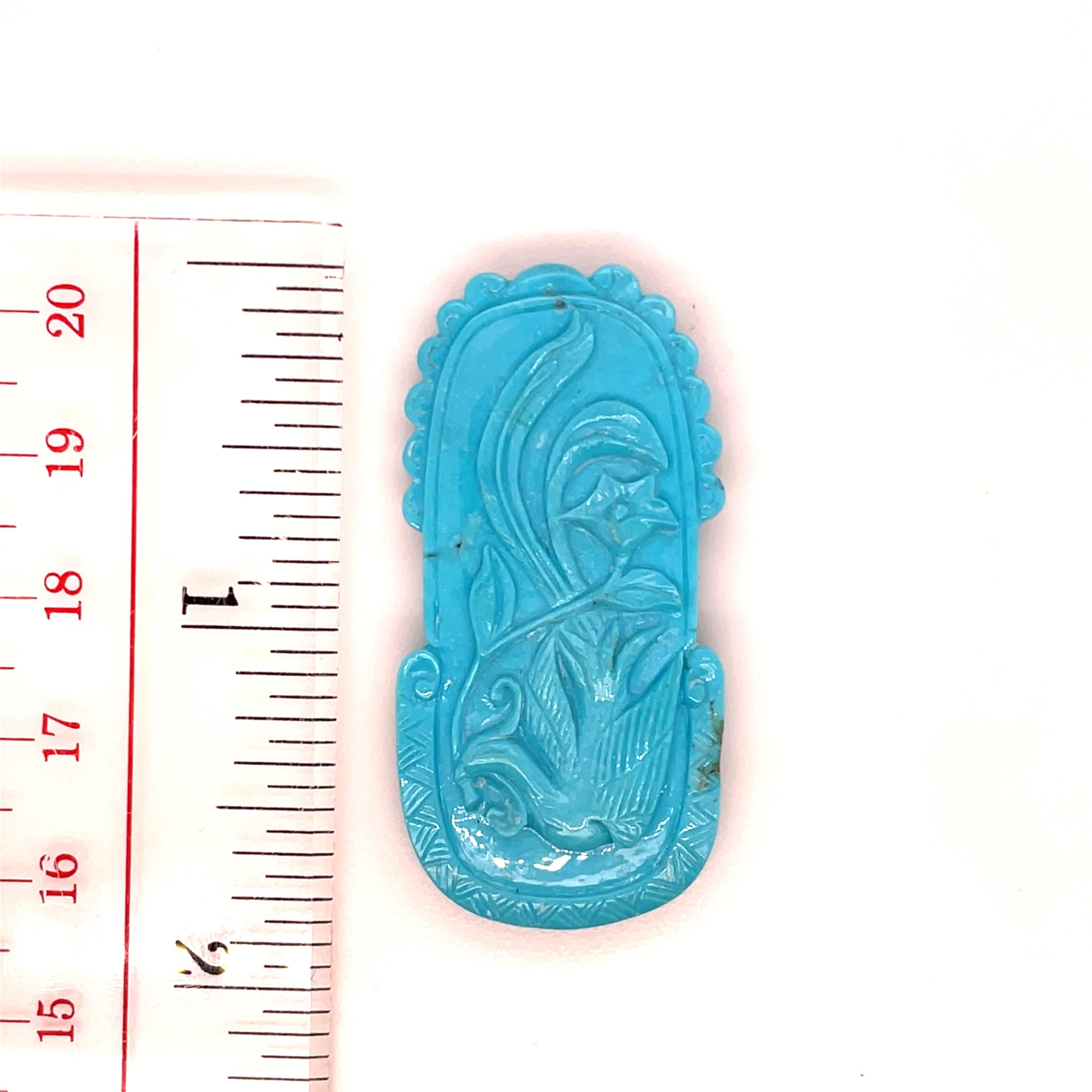 Lady turquoise Pendant Cts 43.15 For Sale 6
