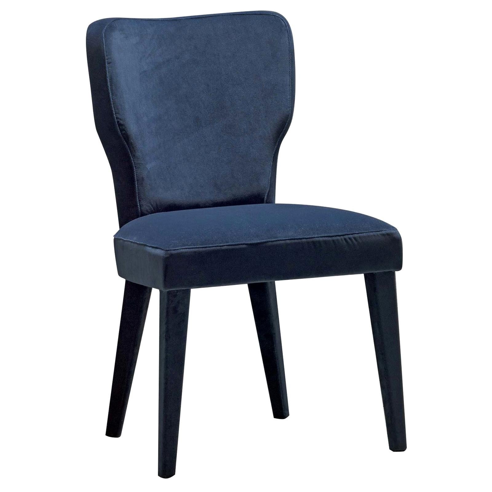 Lady V Blue Chair by Ciarmoli Queda Studio For Sale