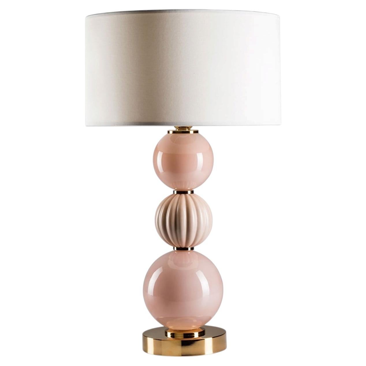 Pre-owned Villari Lady V Large Pink Table Lamp