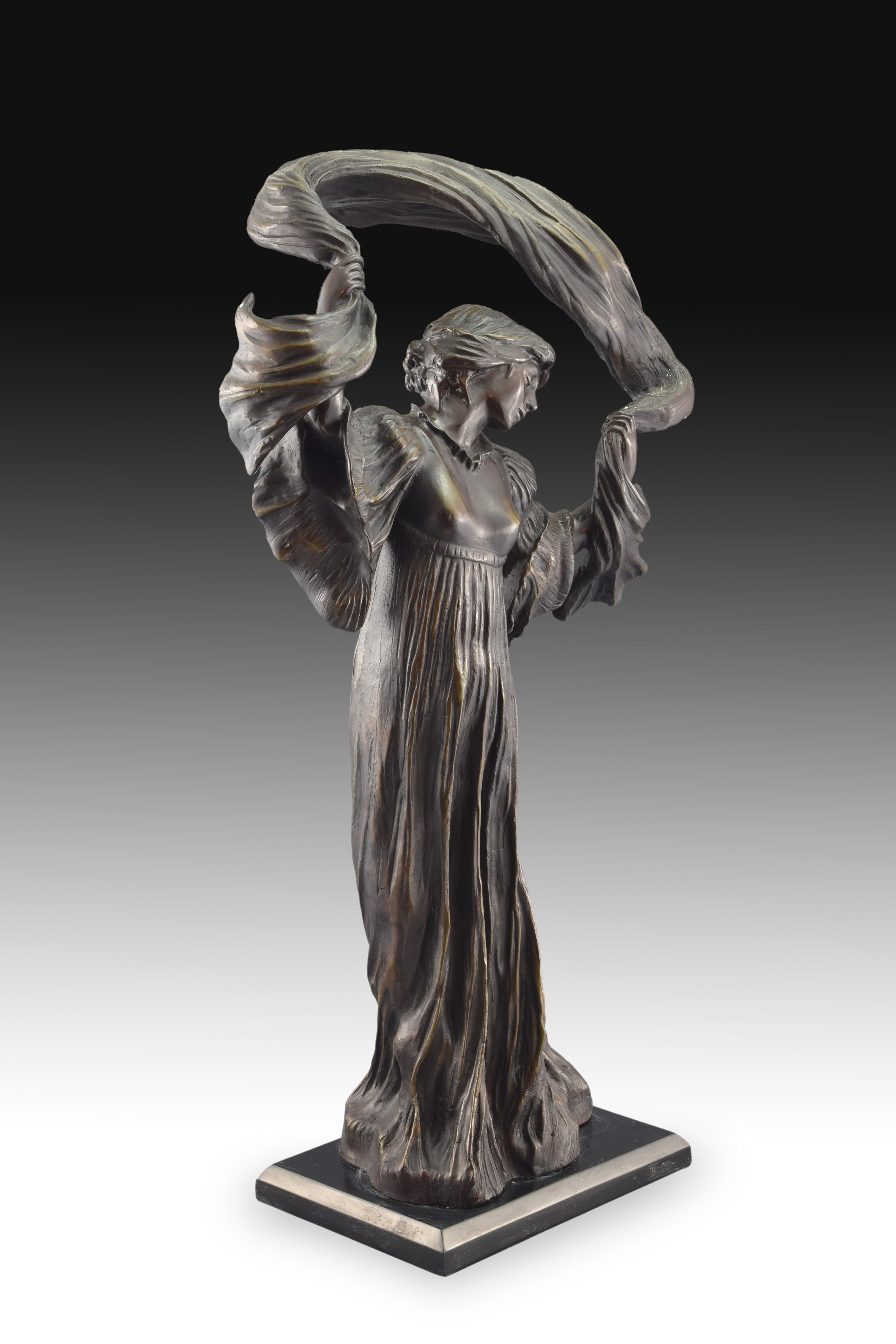 Other Lady with Shawl, Bronze, after Models from Agathon Léonard 'Dit', ‘1841-1923’