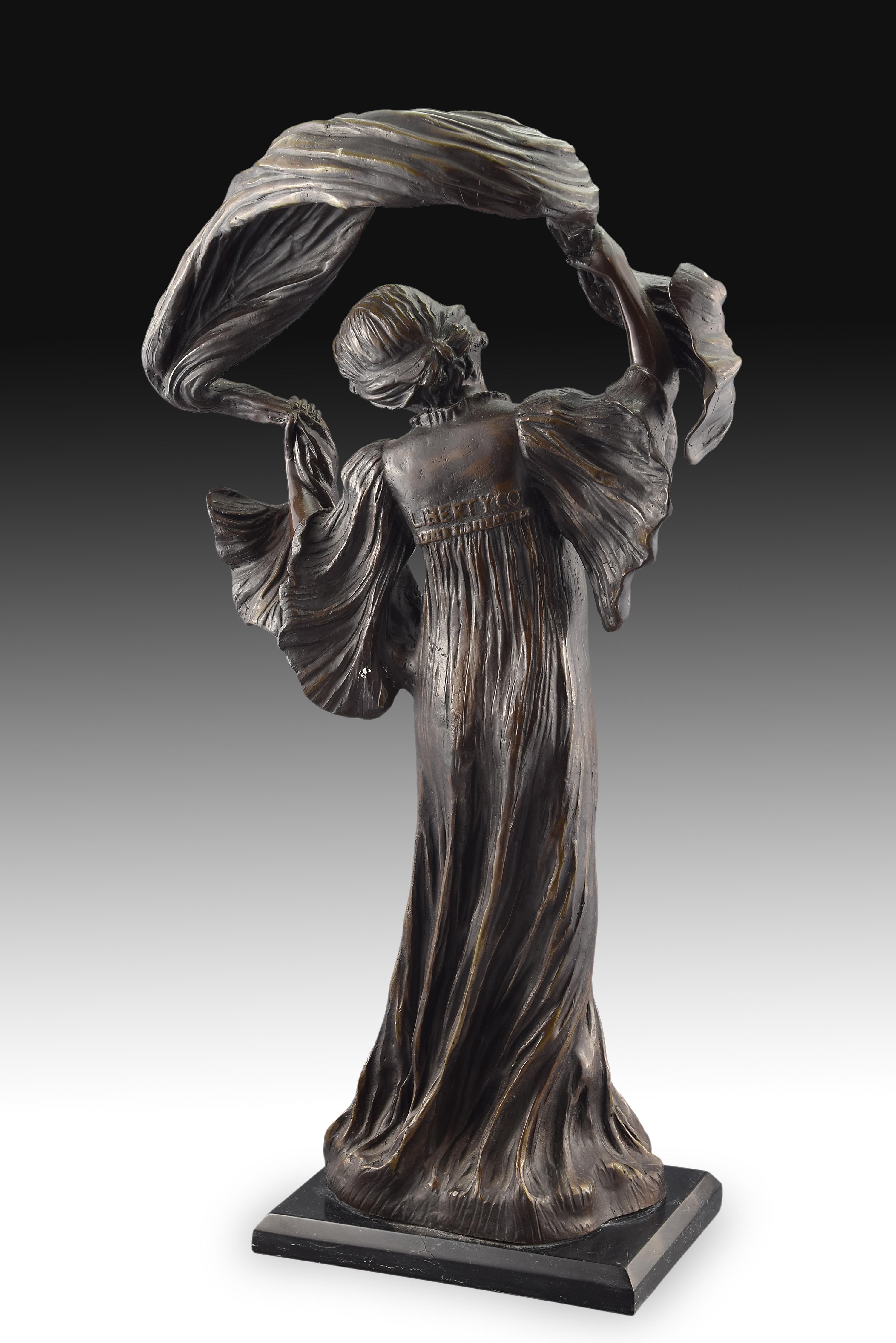 European Lady with Shawl, Bronze, after Models from Agathon Léonard 'Dit', ‘1841-1923’