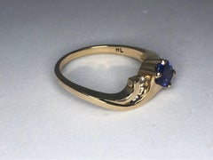 Ladies 14 Karat Tanzanite and Diamond Ring