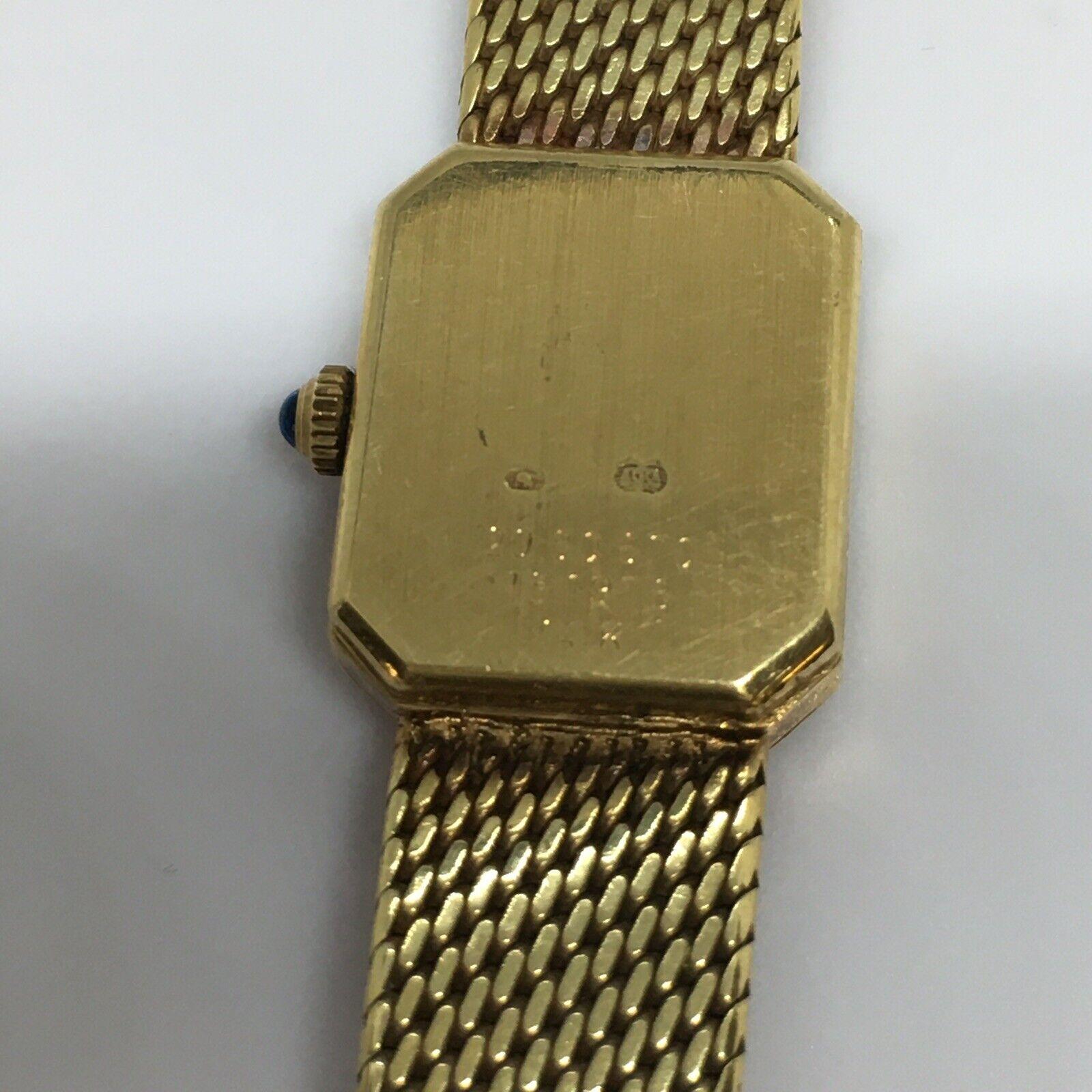 Moderne Lady's 14K Yellow Solid Gold Concord quartz Watch Factory Marked Case 6 inch en vente