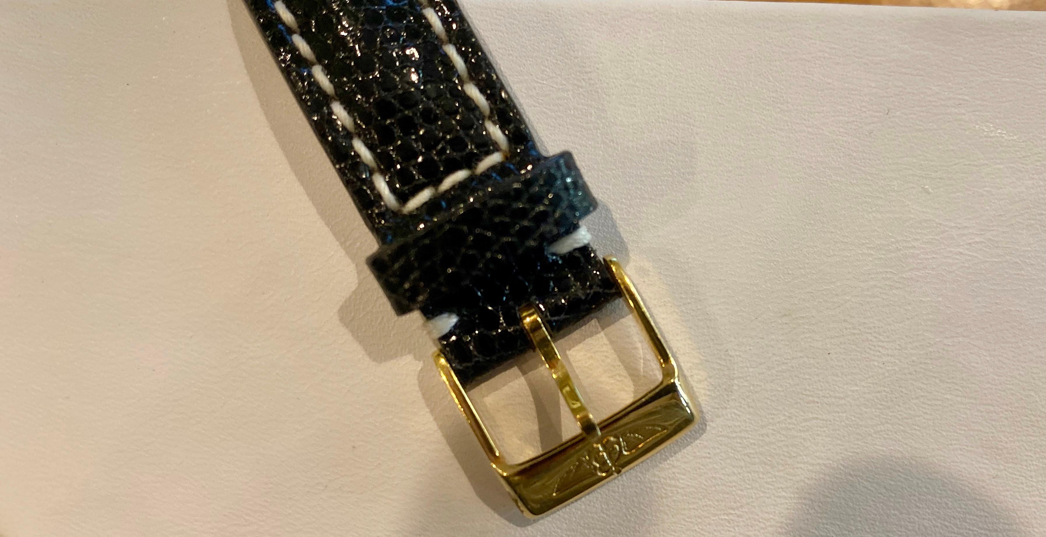 Ladies 18 Karat Breitling Cockpit on Strap In New Condition For Sale In Spartanburg, SC