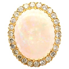 Lady's 6.95ct. Opal And Diamond Ring